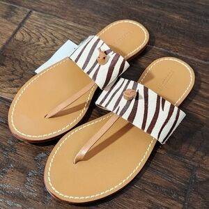 Sandals Zebra. Size XS/6. New. Model Sup18034, Bloomingdale's. New with tags.